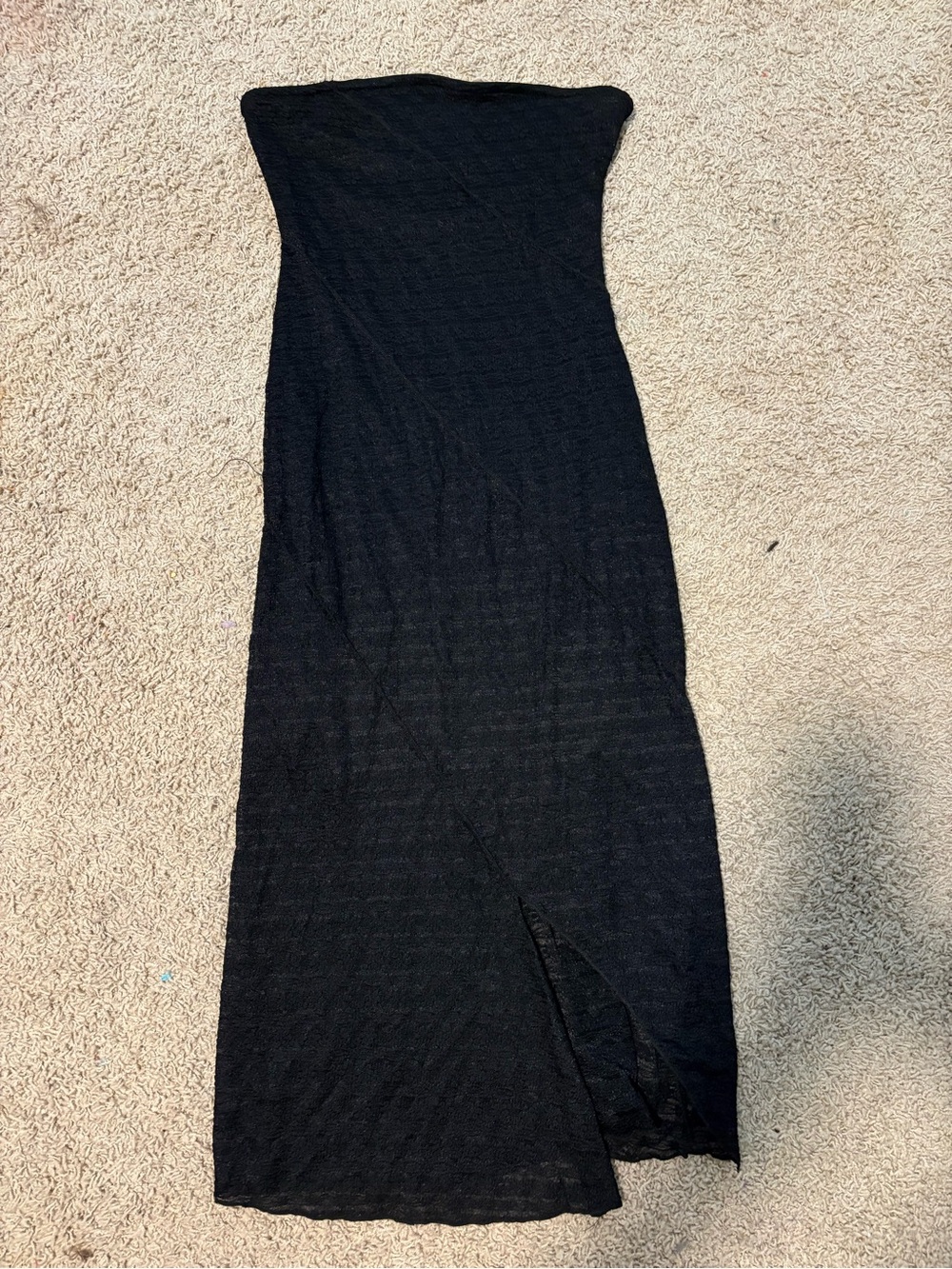 Altar'd State Black Strapless Maxi Dress